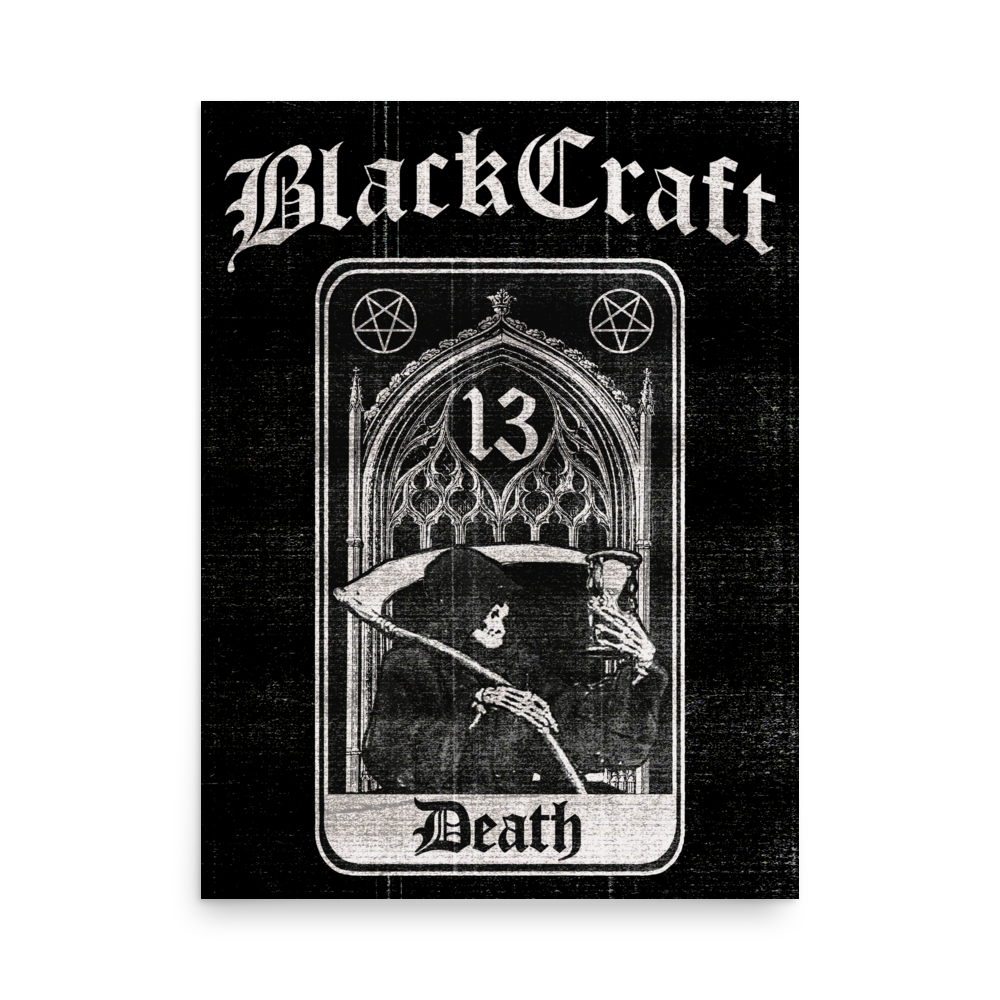A commemorative matte poster celebrating 13 years of Blackcraft.