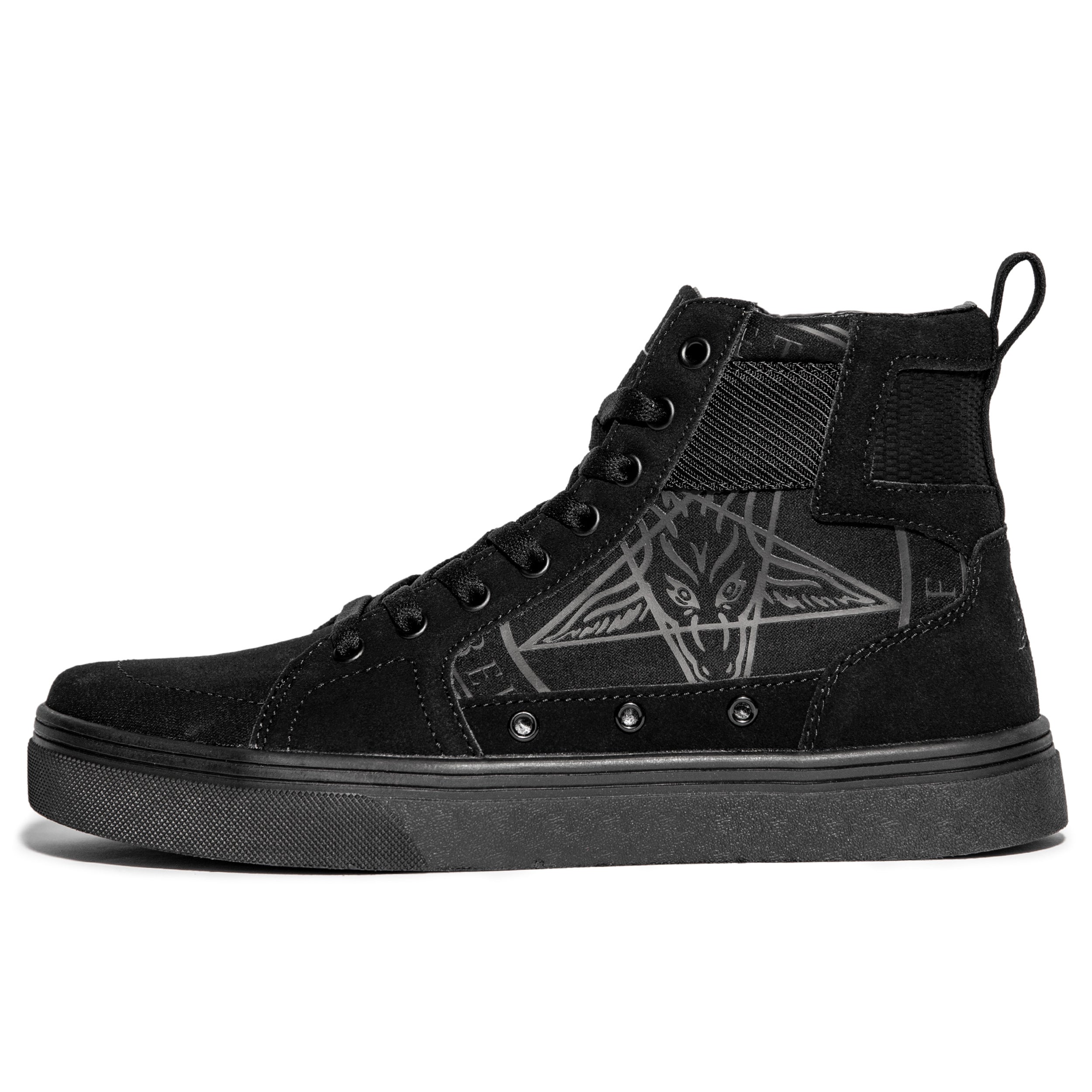 BLACKCRAFT Store - Normandy - Black On Black High Top Sneaker