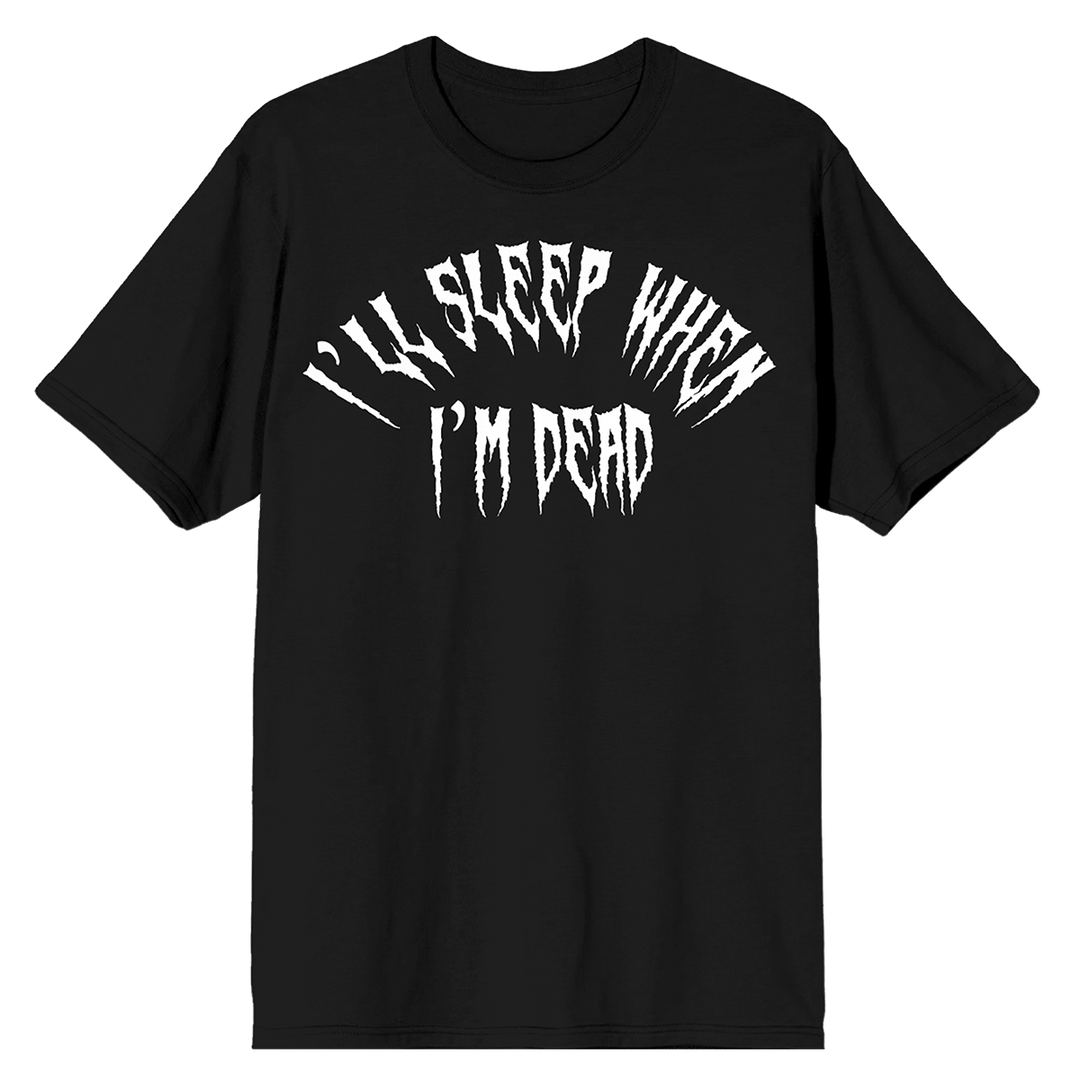 A black cotton tee with custom Blackcraft artwork on the front.