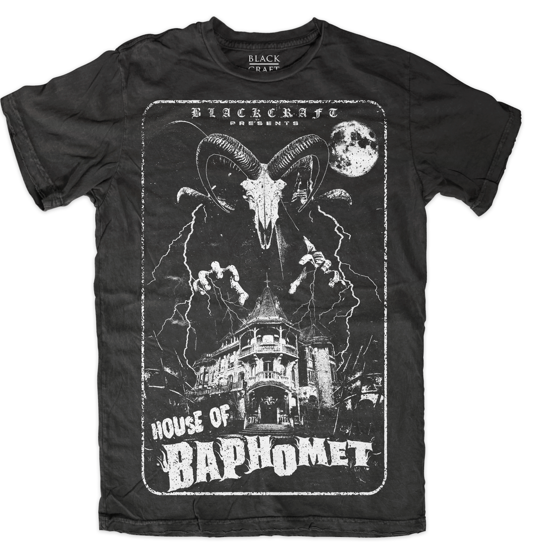 A classic black cotton tee shirt with custom Blackcraft artwork on the front.