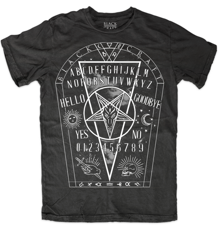 A classic black cotton tee shirt with custom Blackcraft artwork on the front.