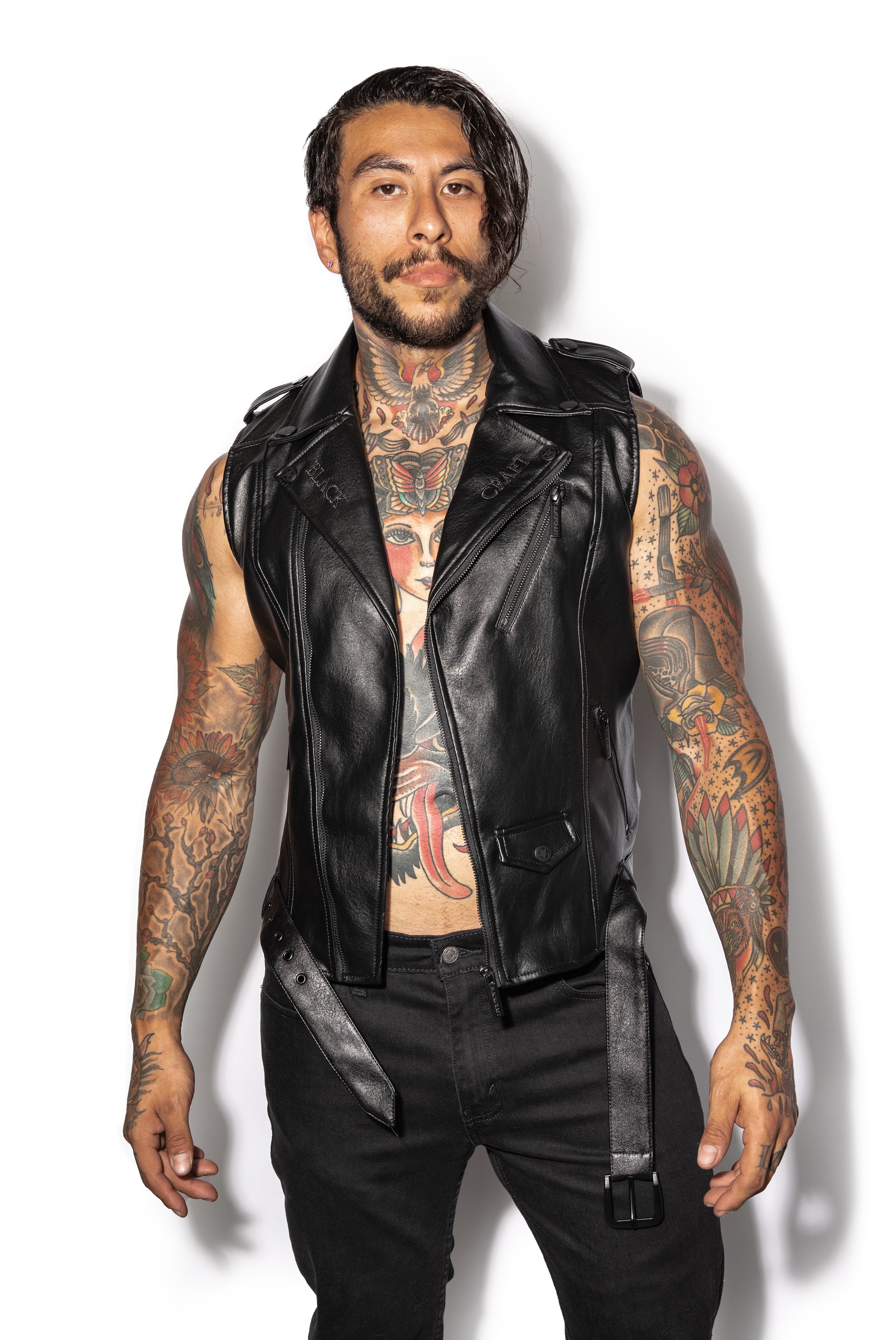 Leather vest