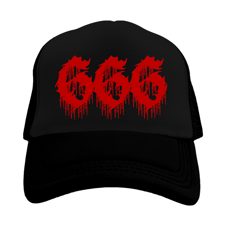 A classic black trucker hat with custom Blackcraft artwork on the front. 