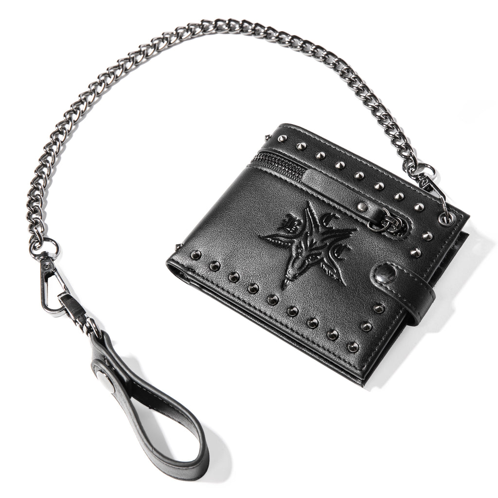 BLACKCRAFT Store - BCC Goat Bifold Chain Wallet – Blackcraft