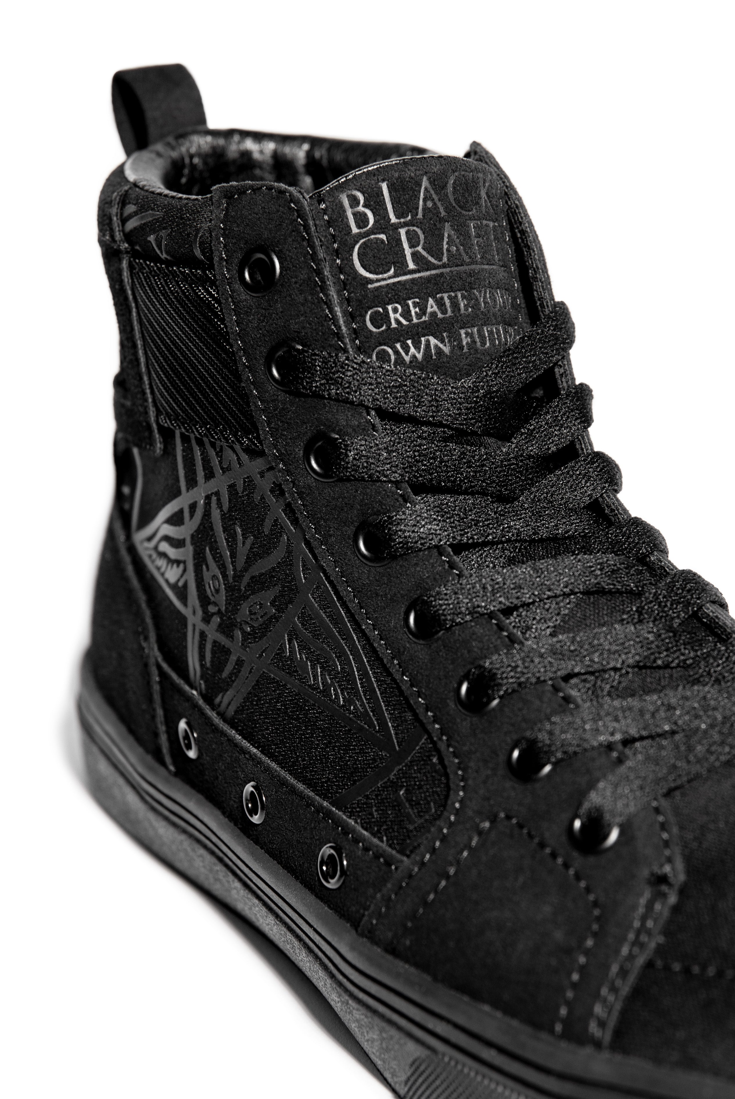 BLACKCRAFT Store - Normandy - Black On Black High Top Sneaker