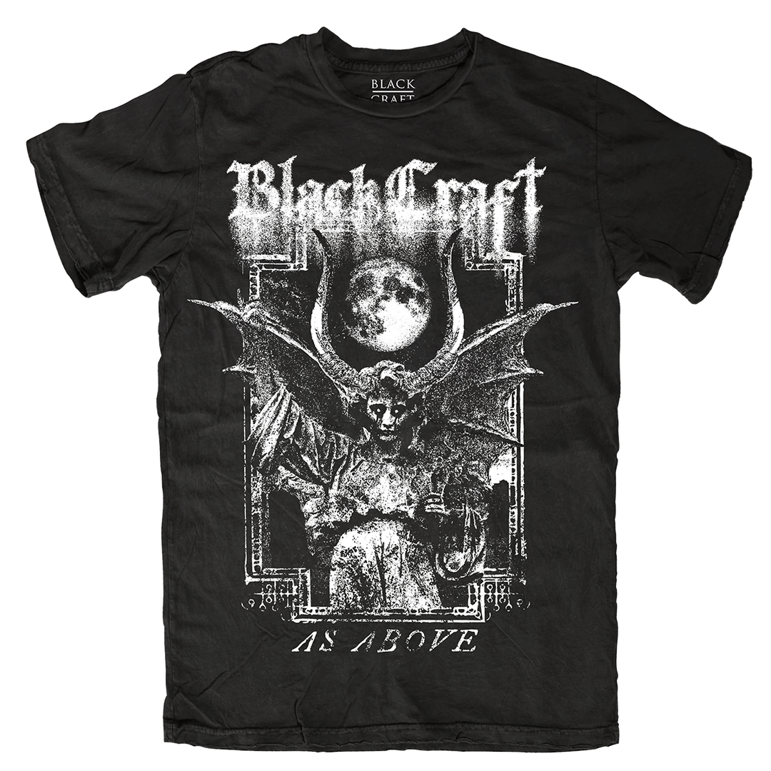A classic black cotton tee with custom Blackcraft artwork on the front and back. 
