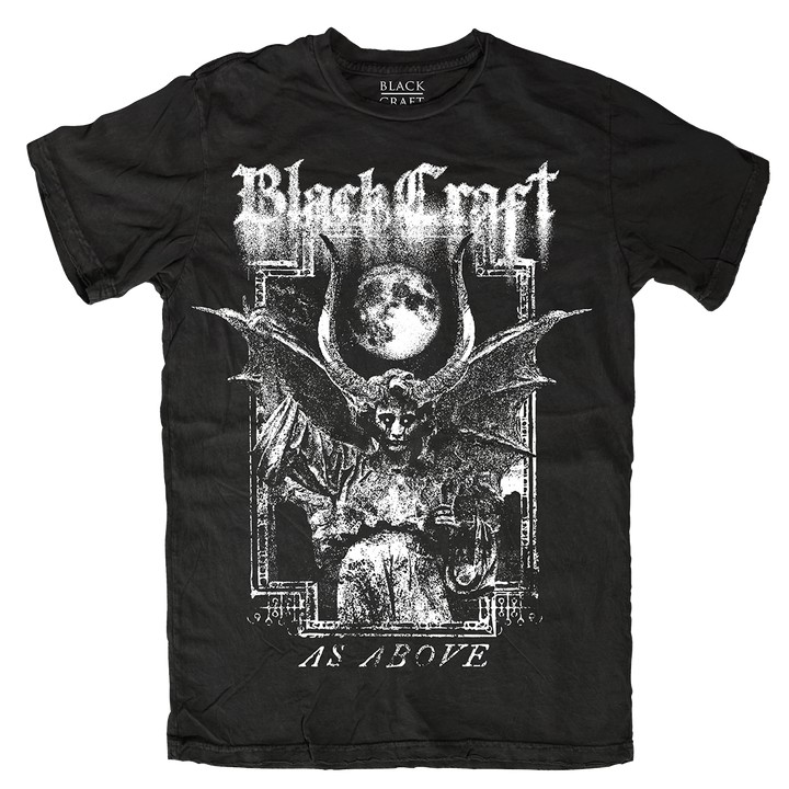 A classic black cotton tee with custom Blackcraft artwork on the front and back. 