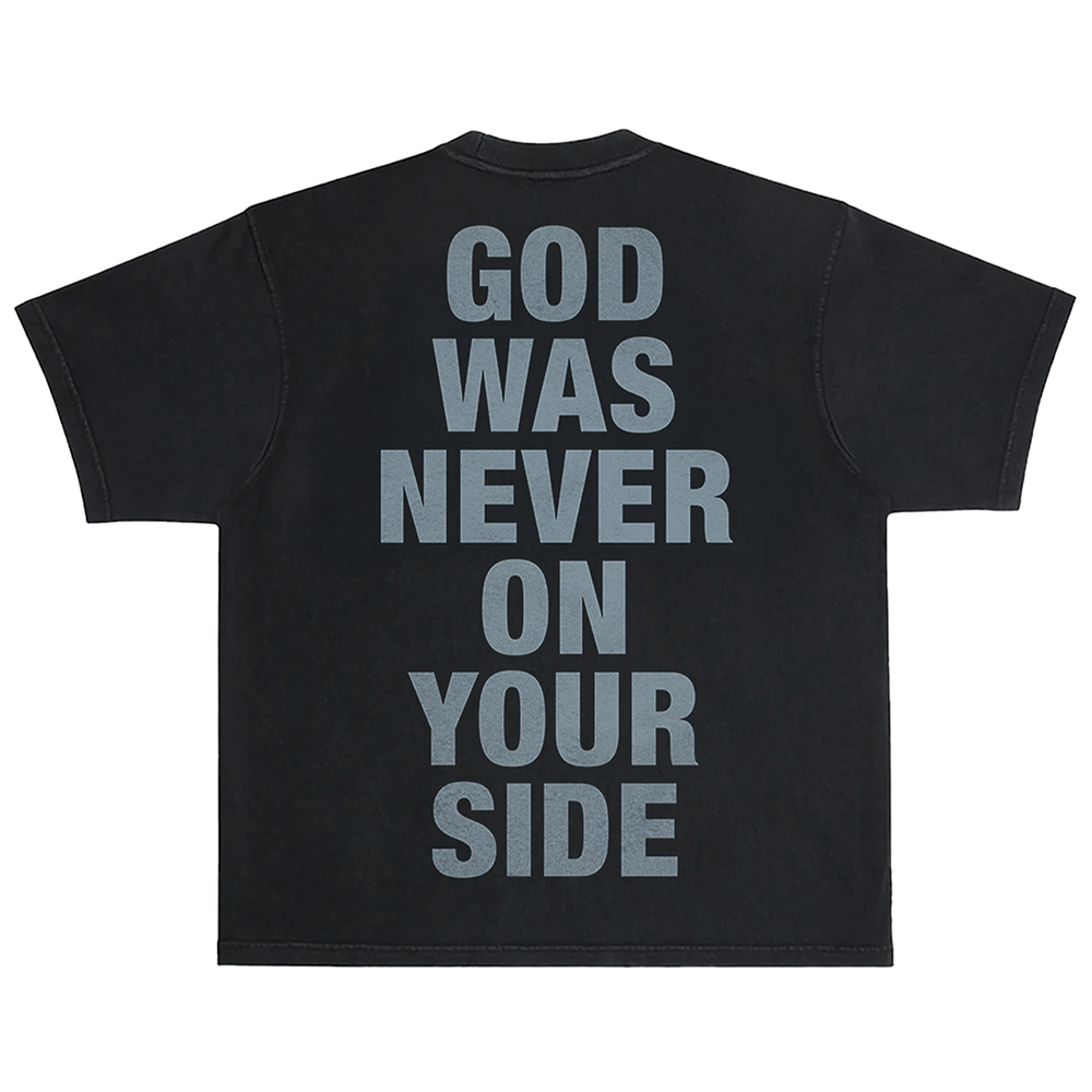 A classic black cotton tee with custom Motorhead x Blackcraft artwork on the front and back. 