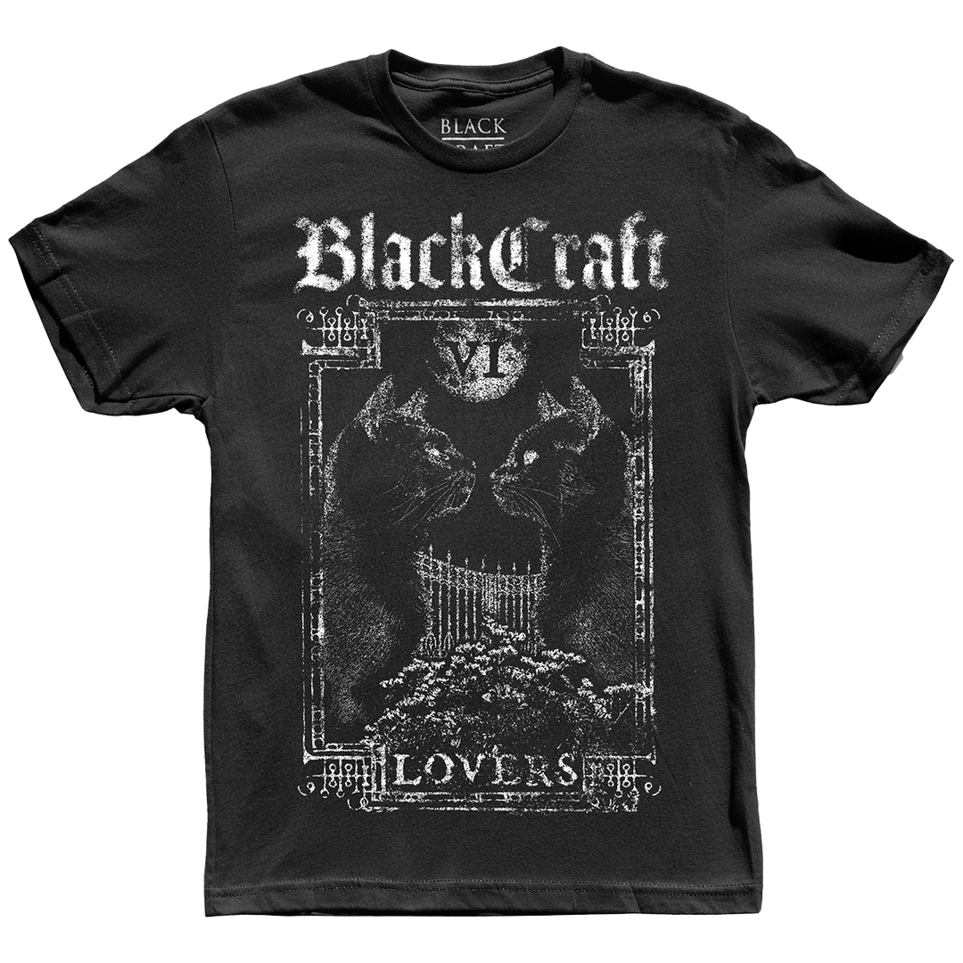 A classic black cotton tee with custom Blackcraft artwork on the front. 