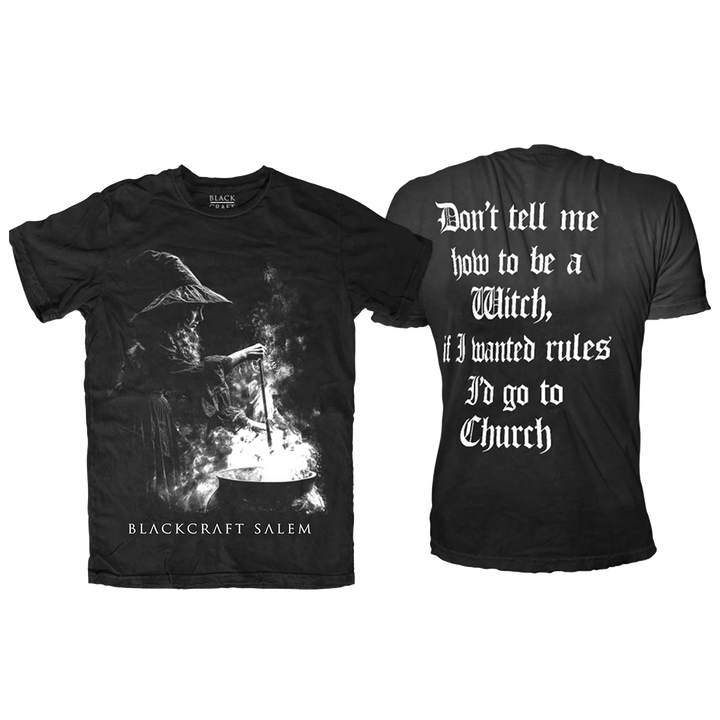 A classic black cotton tee shirt with custom Blackcraft artwork on the front and back. 