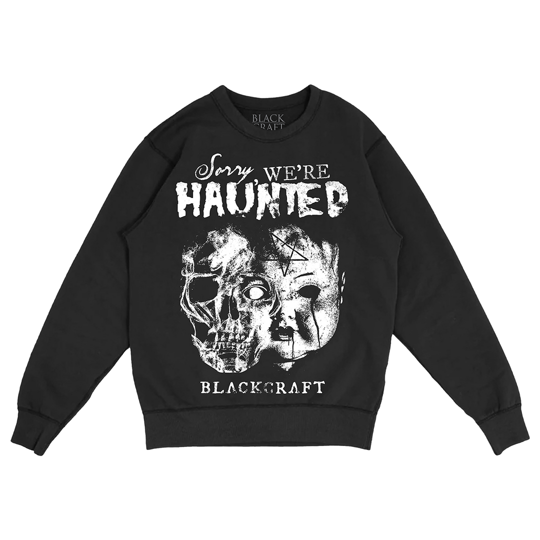 A classic black sweatshirt with custom Blackcraft artwork on the front. 