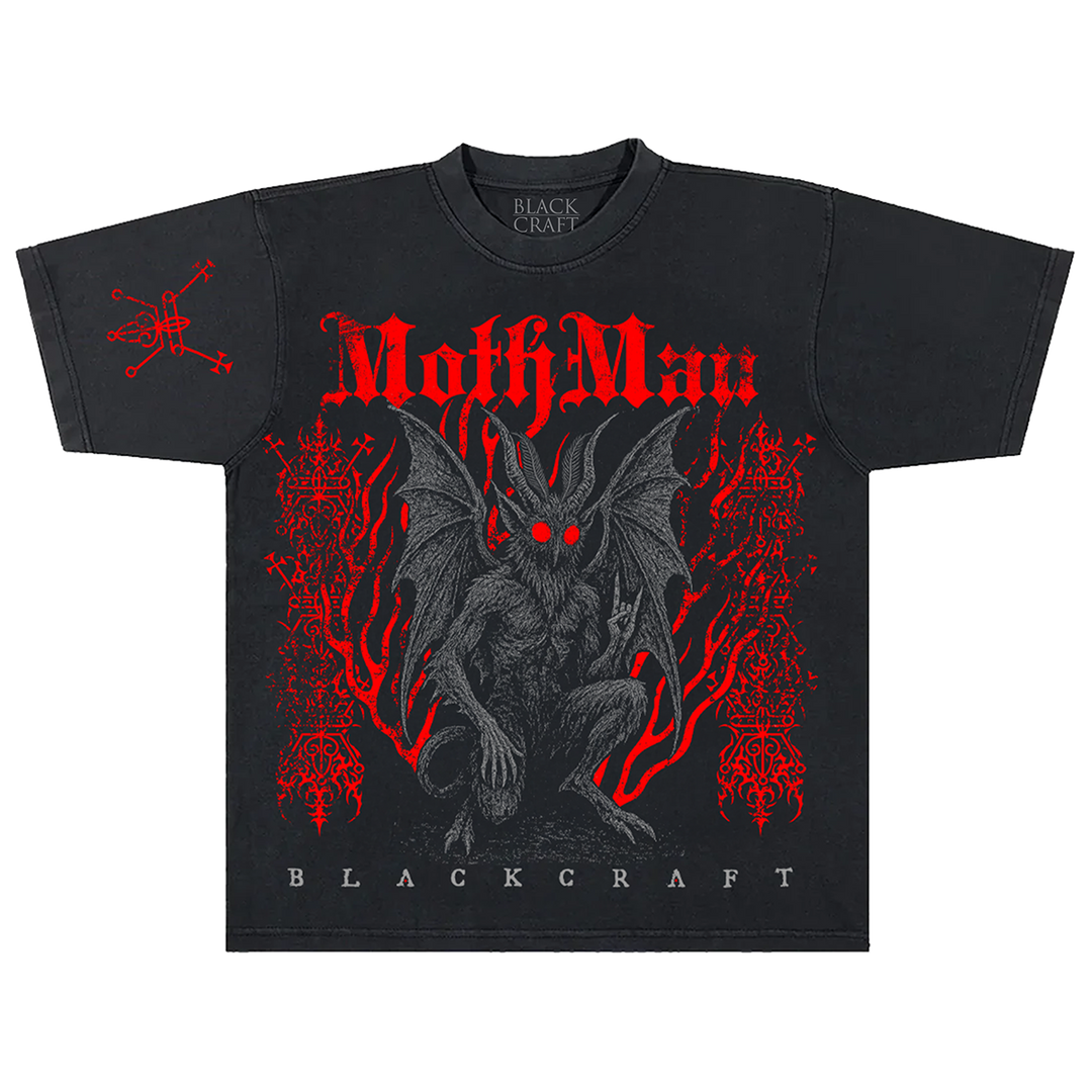 A classic black boxy fit tee with custom Blackcraft artwork on the front, back, and on the sleeve.