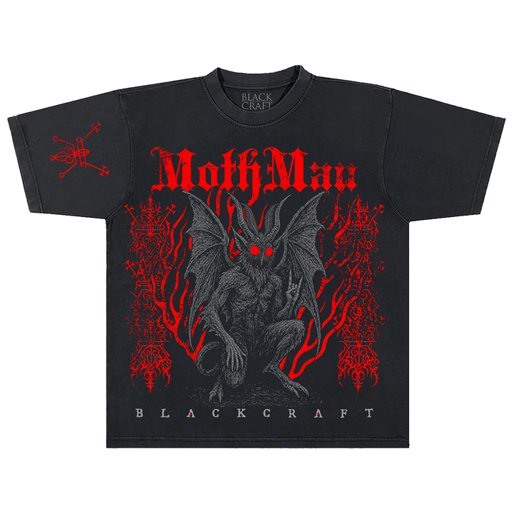 A classic black boxy fit tee with custom Blackcraft artwork on the front, back, and on the sleeve.