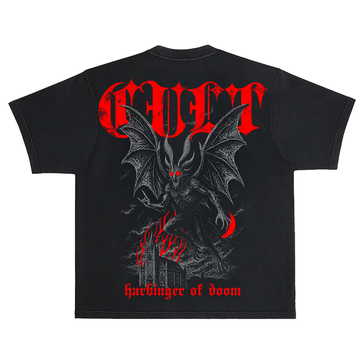 A classic black boxy fit tee with custom Blackcraft artwork on the front, back, and on the sleeve.