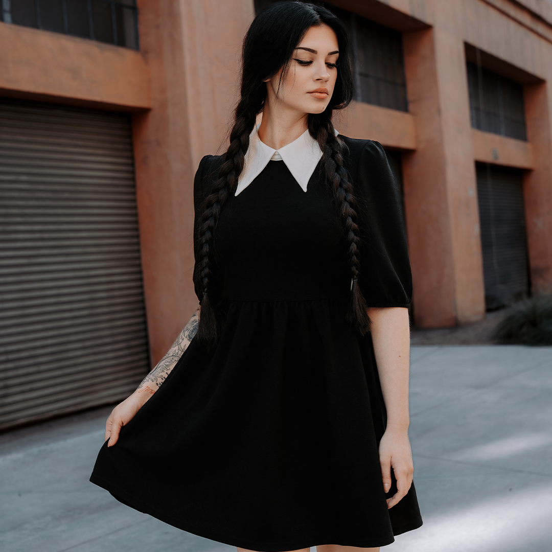 BLACKCRAFT Store - Nevermore Black Mini Dress + Collar XL BLACKCRAFT Store - Nevermore Black Mini Dress + Collar XL