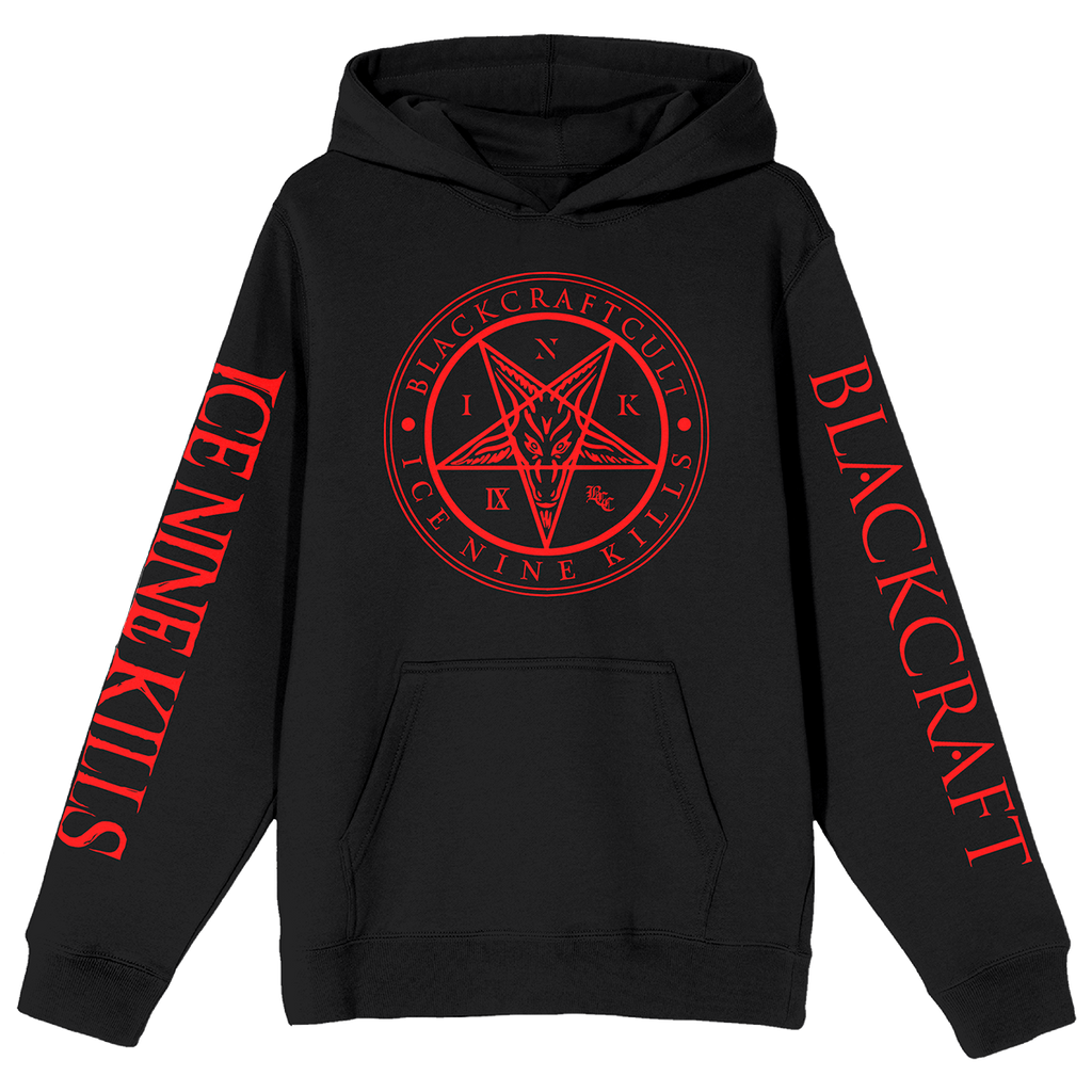 BLACKCRAFT Store - Blackcraft x INK - Red Pentagram Pullover Hoodie
