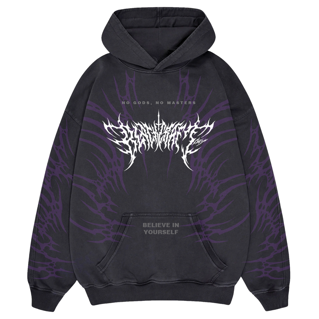 BLACKCRAFT Store - Purple Spikes Pullover Hoodie – Blackcraft