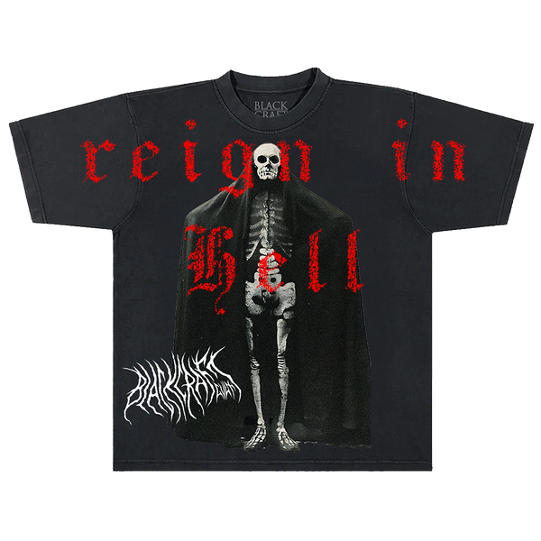 BLACKCRAFT Store - Reign In Hell Skeleton Boxy T-Shirt – Blackcraft
