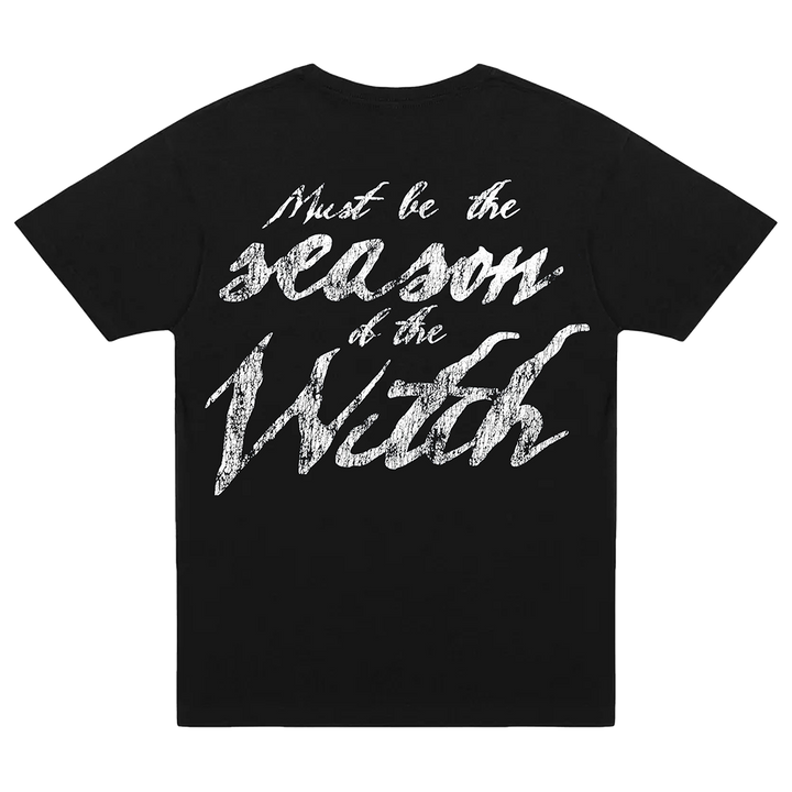 A classic black cotton tee with custom Blackcraft artwork across the front and back. 