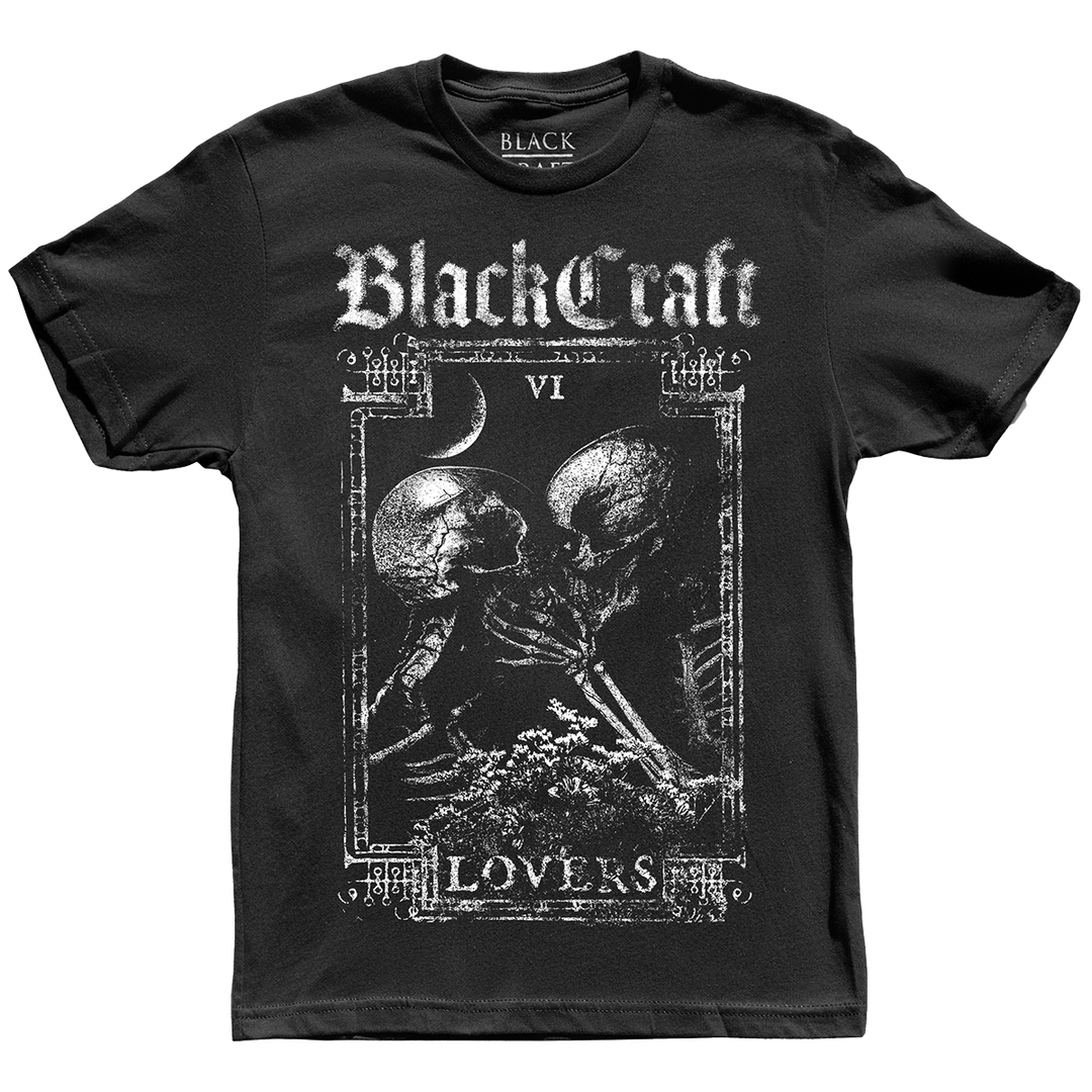 A classic black cotton tee with custom Blackcraft artwork on the front. 