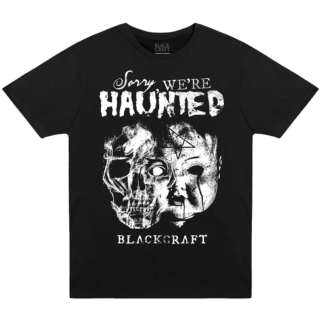 A classic black cotton tee with custom Blackcraft artwork across the front. 