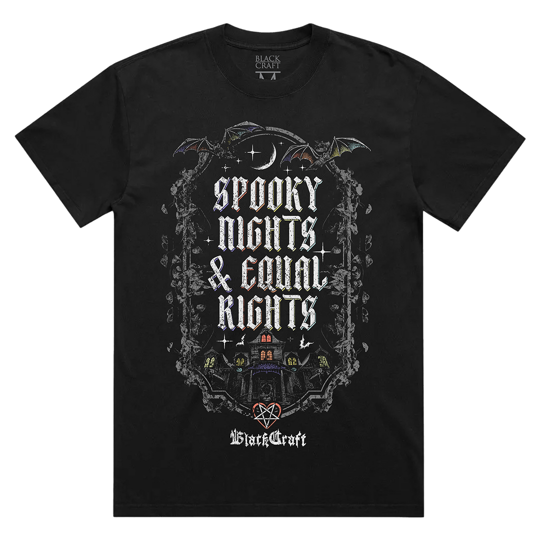 A classic black cotton tee with custom Blackcraft artwork on the front.