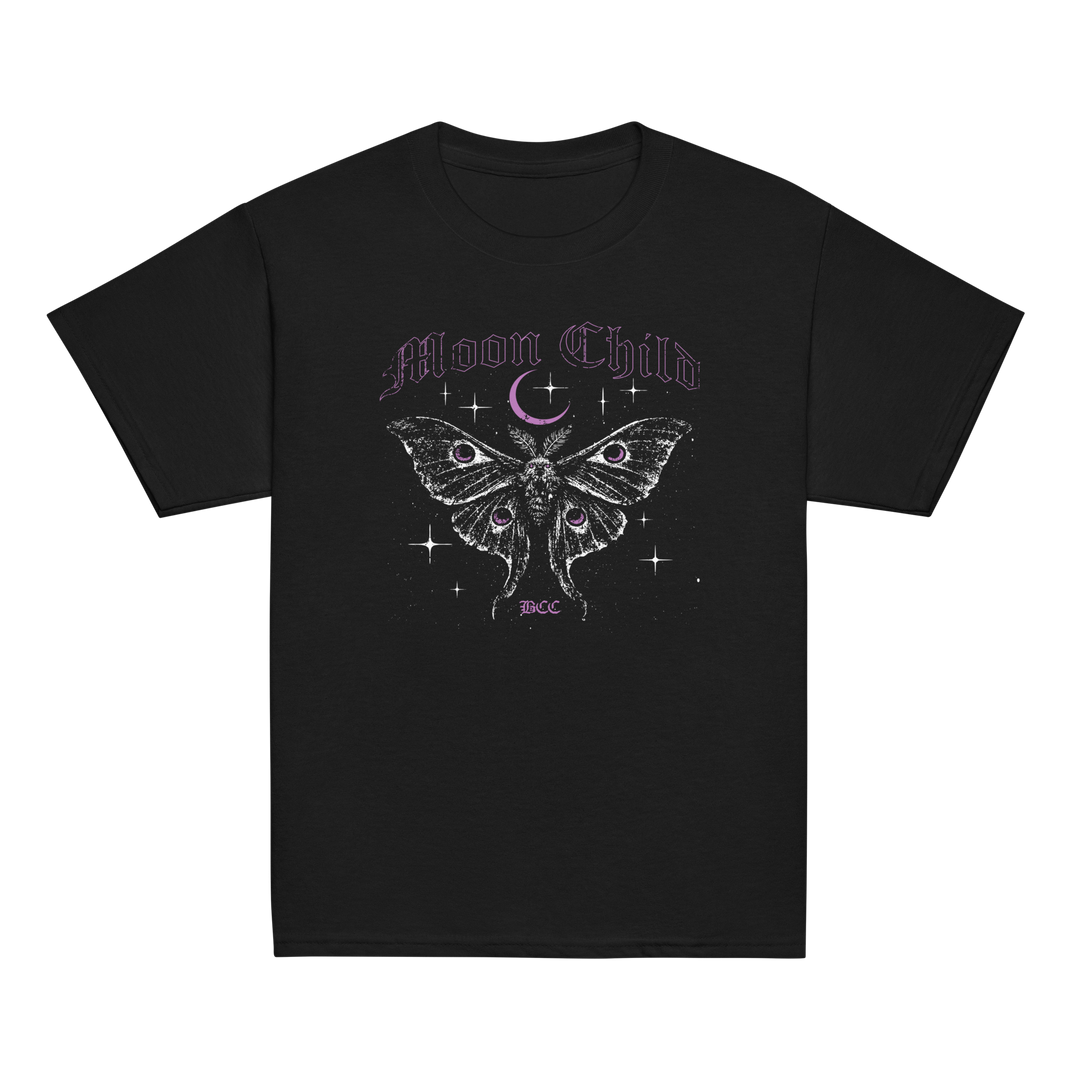 A classic black cotton youth tee with custom Blackcraft artwork on the front.