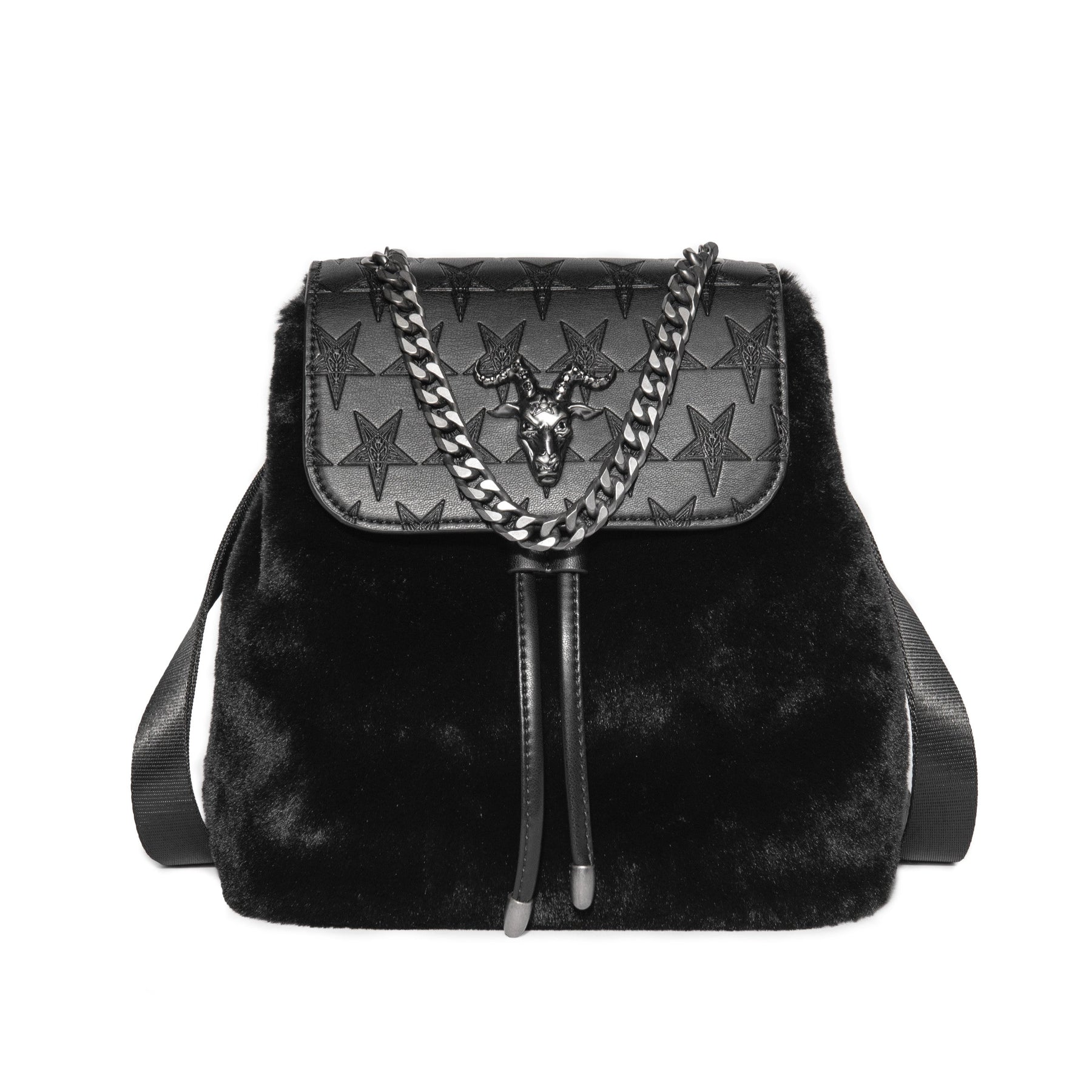 black faux leather backpack h& BLACKCRAFT Store
