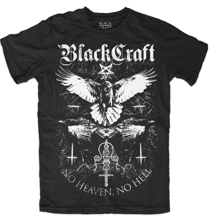 A classic black cotton tee with custom Blackcraft artwork on the front. 